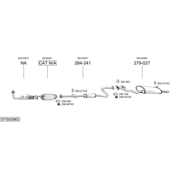 Išmetimo sistema BOSAL SYS05963