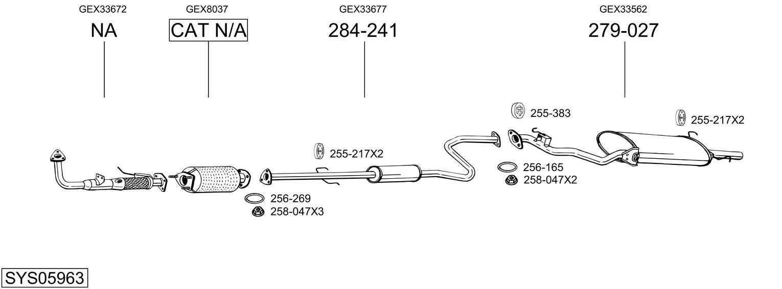Išmetimo sistema BOSAL SYS05963