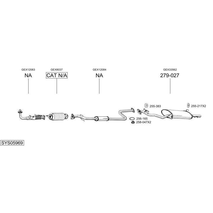 Išmetimo sistema BOSAL SYS05969