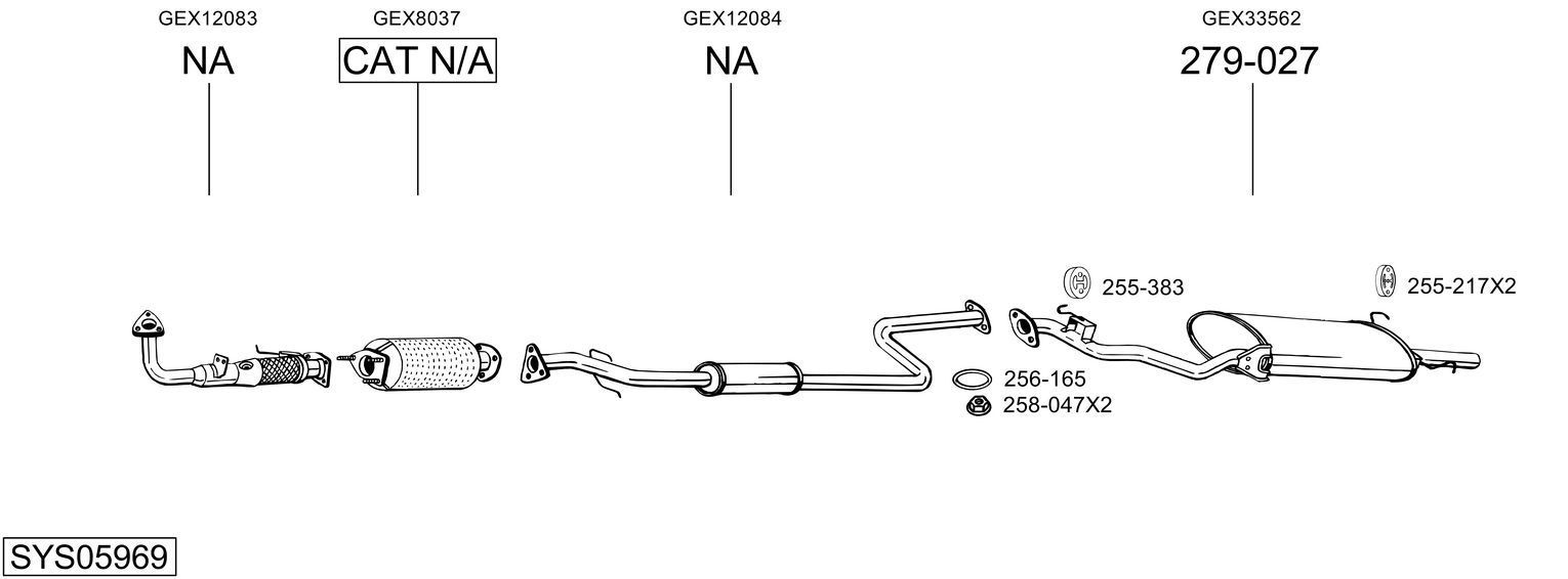 Išmetimo sistema BOSAL SYS05969