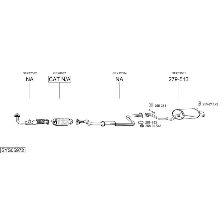 Išmetimo sistema BOSAL SYS05972