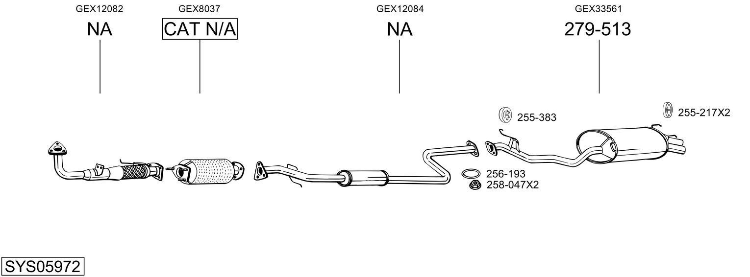 Išmetimo sistema BOSAL SYS05972