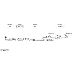 Išmetimo sistema BOSAL SYS05973