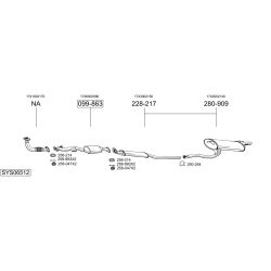 Išmetimo sistema BOSAL SYS06512