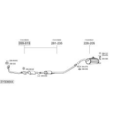 Išmetimo sistema BOSAL SYS06644