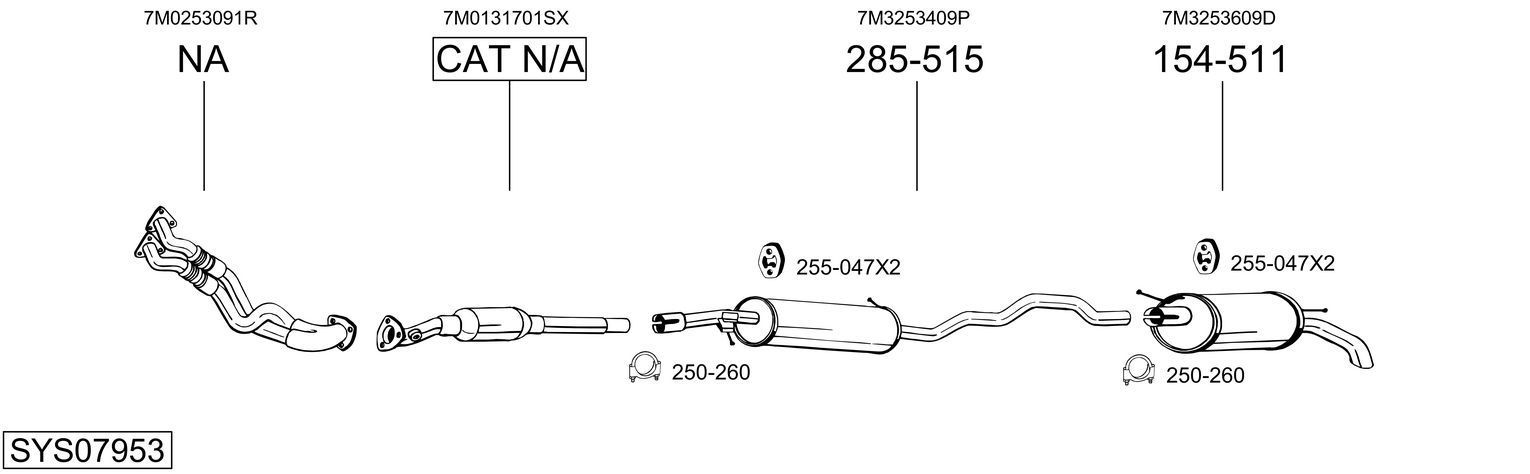 Išmetimo sistema BOSAL SYS07953