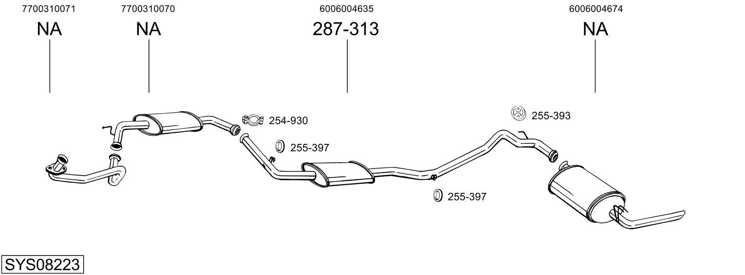 Išmetimo sistema BOSAL SYS08223
