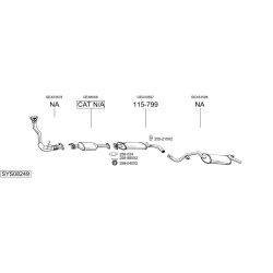 Išmetimo sistema BOSAL SYS08249