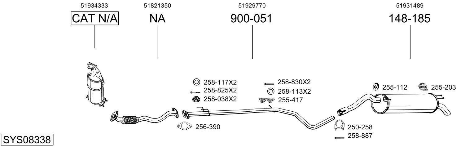 Išmetimo sistema BOSAL SYS08338