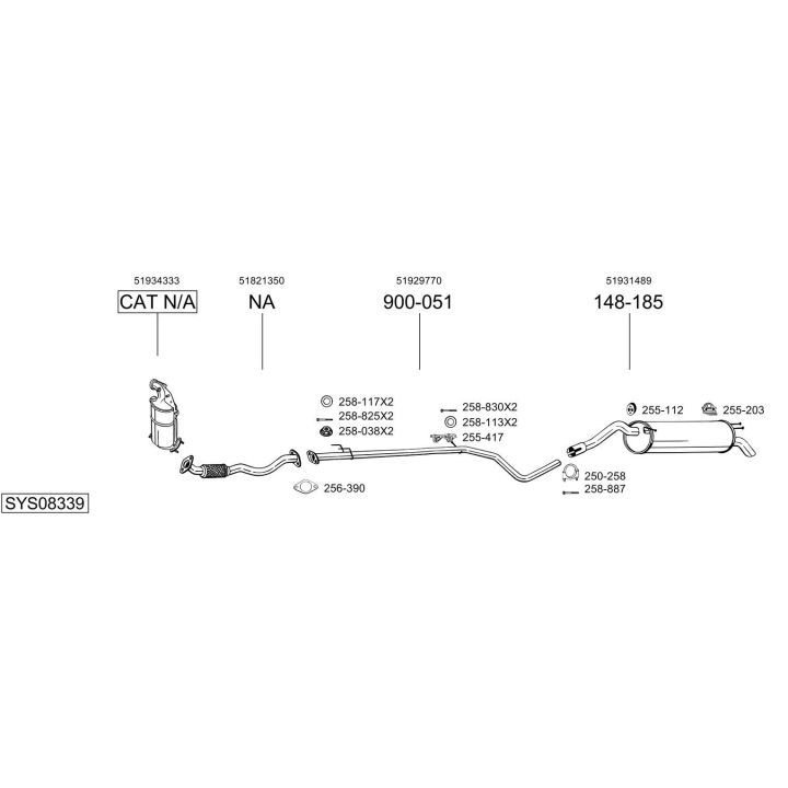Išmetimo sistema BOSAL SYS08339