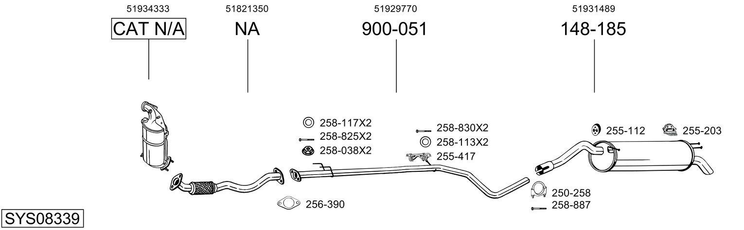 Išmetimo sistema BOSAL SYS08339