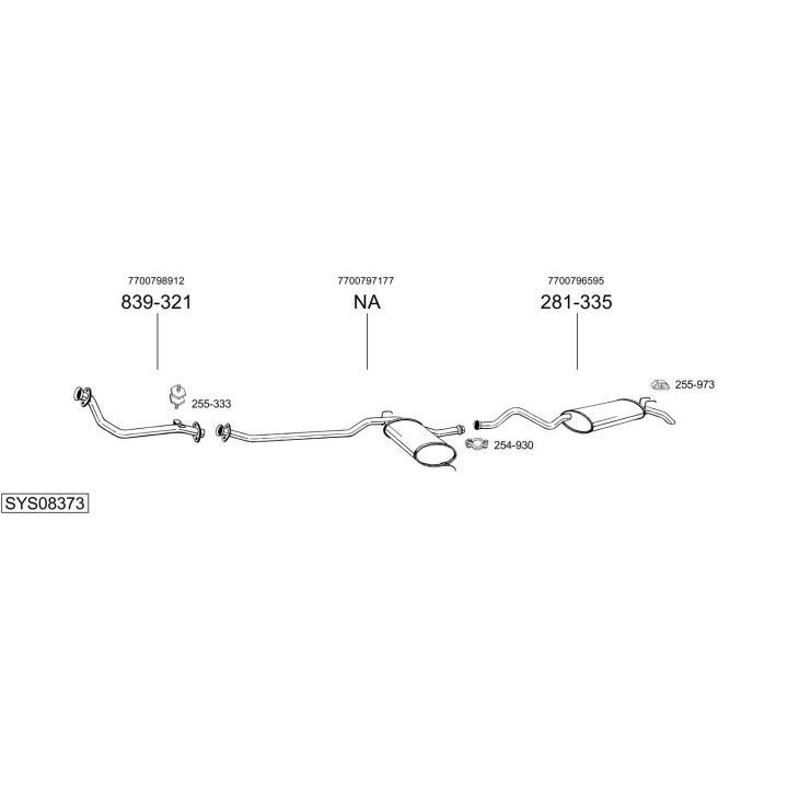 Išmetimo sistema BOSAL SYS08373