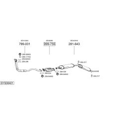 Išmetimo sistema BOSAL SYS08401