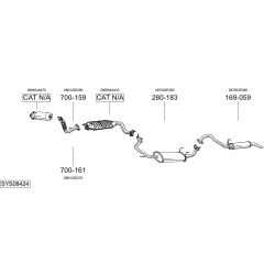 Išmetimo sistema BOSAL SYS08424