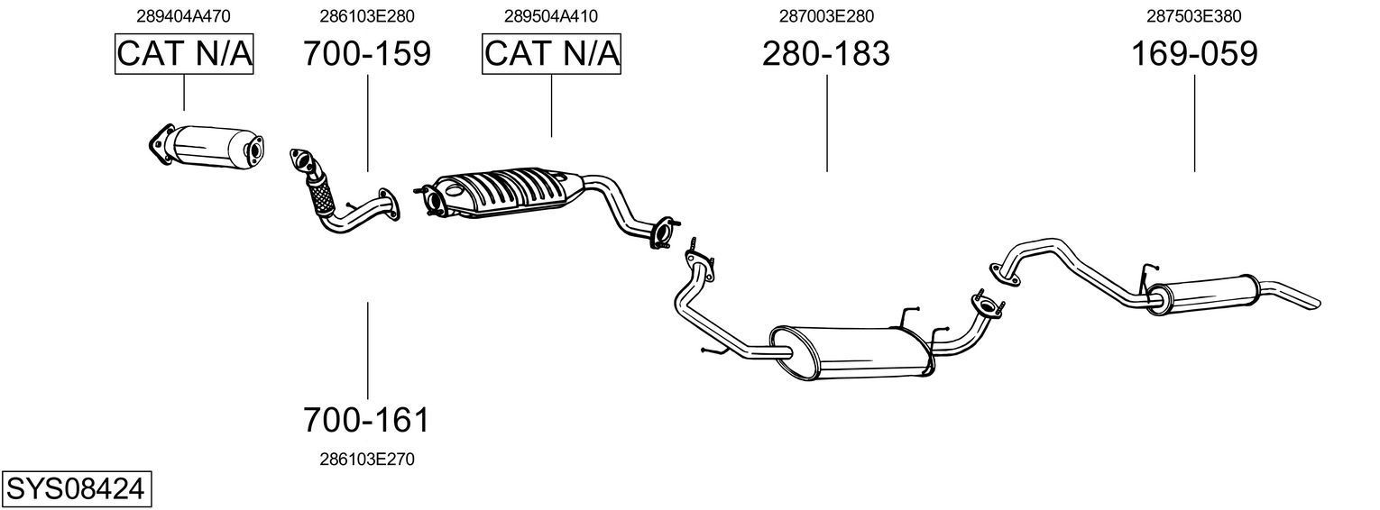 Išmetimo sistema BOSAL SYS08424