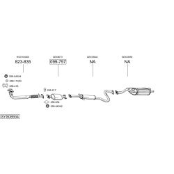 Išmetimo sistema BOSAL SYS08934