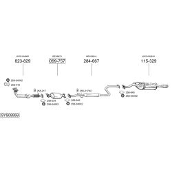 Išmetimo sistema BOSAL SYS08959