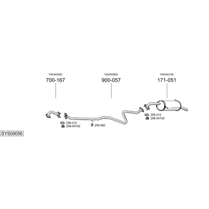 Išmetimo sistema BOSAL SYS09056