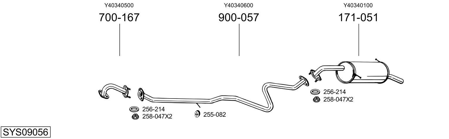 Išmetimo sistema BOSAL SYS09056