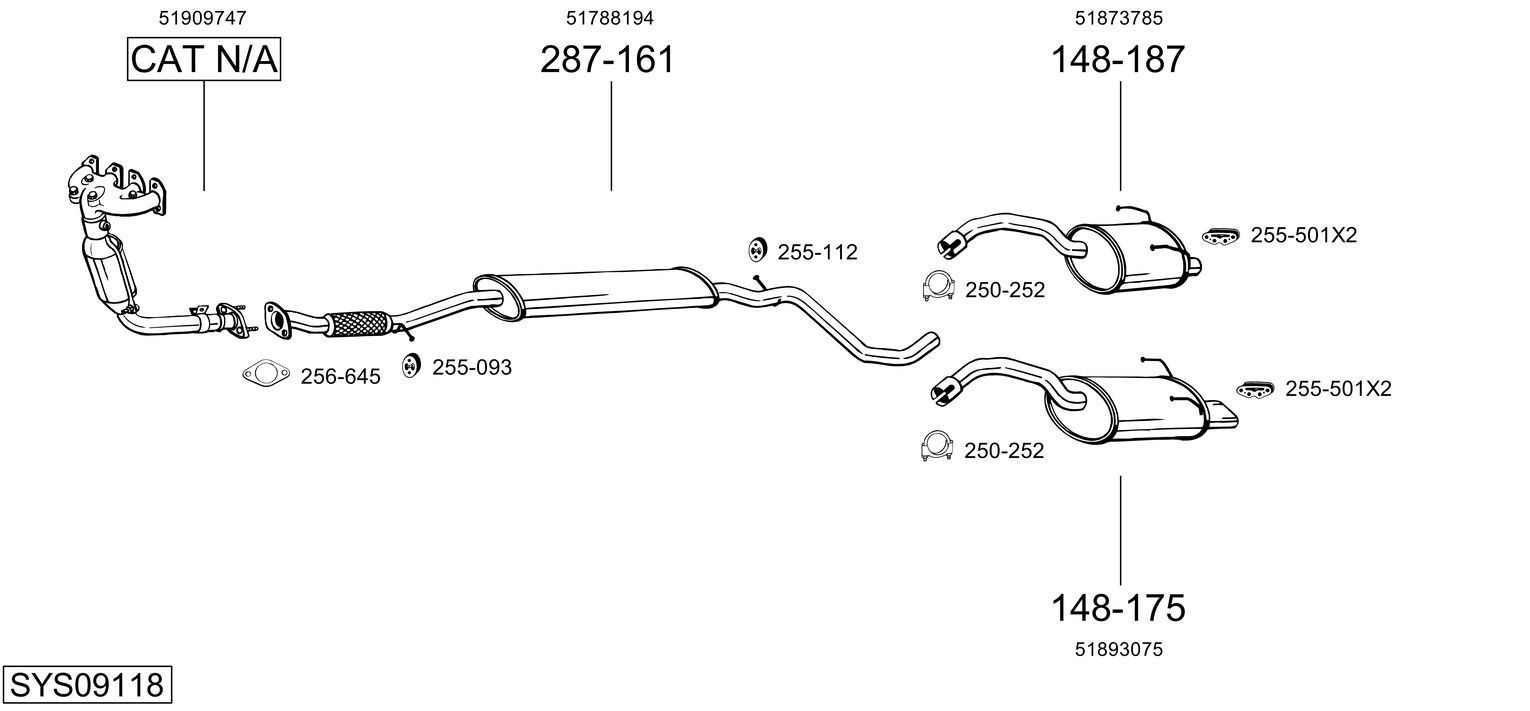 Išmetimo sistema BOSAL SYS09118