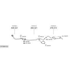 Išmetimo sistema BOSAL SYS09153