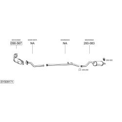 Išmetimo sistema BOSAL SYS09171