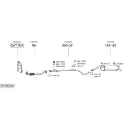 Išmetimo sistema BOSAL SYS09243