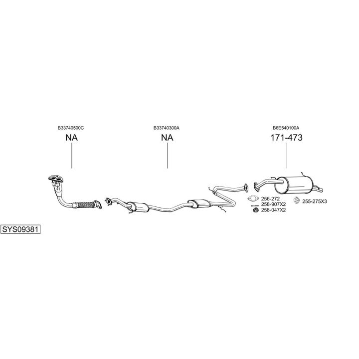Išmetimo sistema BOSAL SYS09381