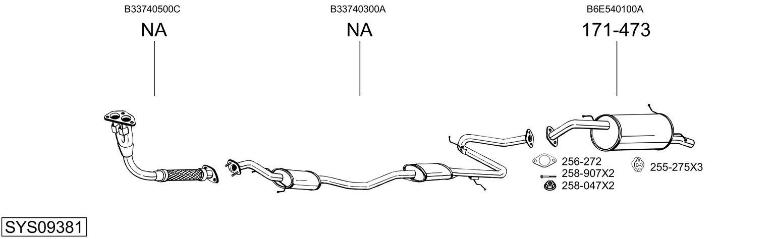 Išmetimo sistema BOSAL SYS09381