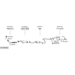 Išmetimo sistema BOSAL SYS09383