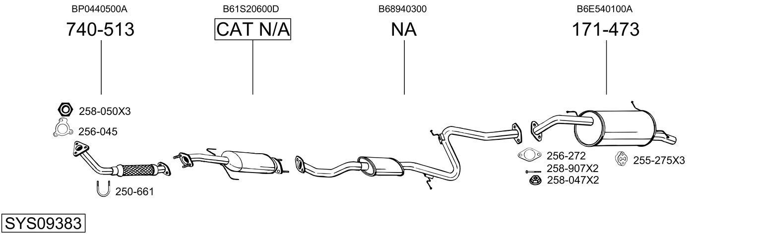 Išmetimo sistema BOSAL SYS09383