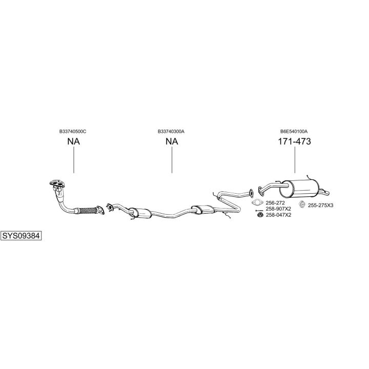 Išmetimo sistema BOSAL SYS09384