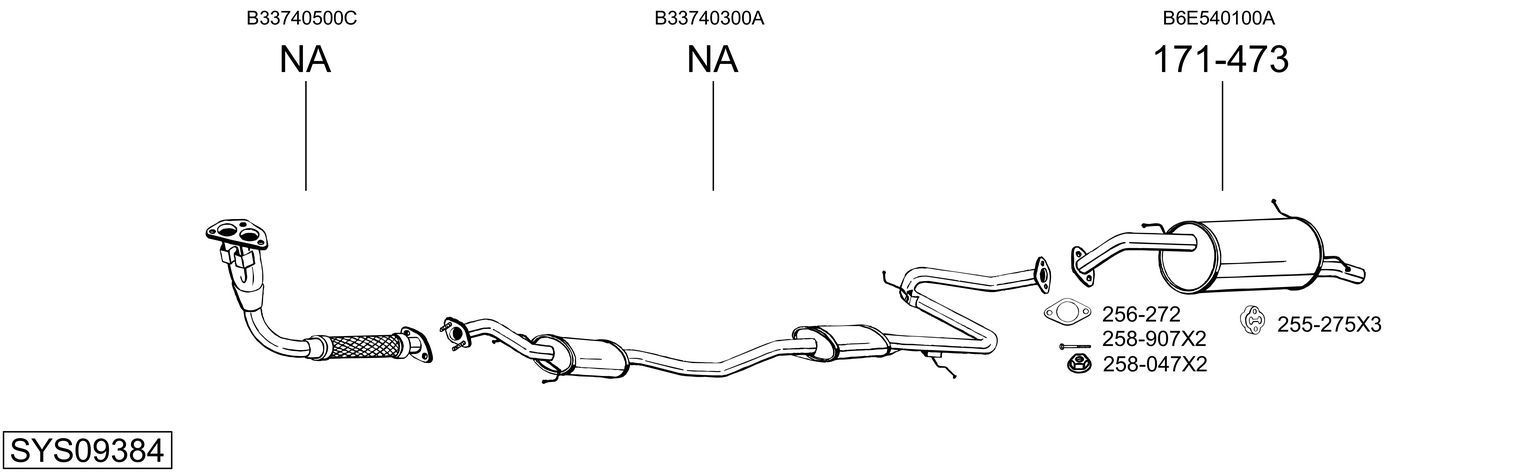 Išmetimo sistema BOSAL SYS09384