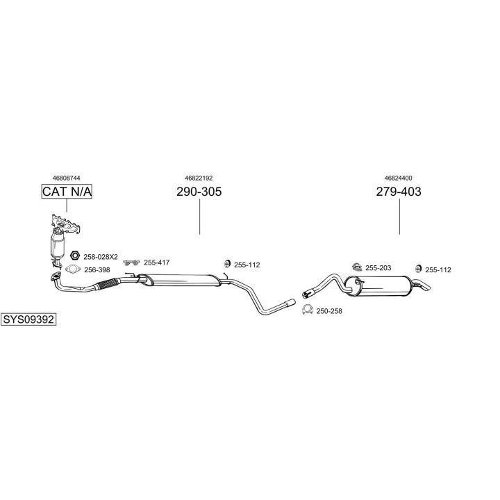Išmetimo sistema BOSAL SYS09392