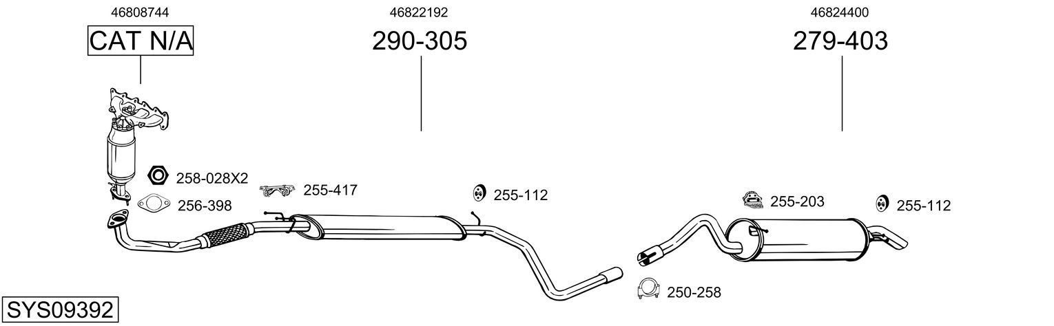 Išmetimo sistema BOSAL SYS09392