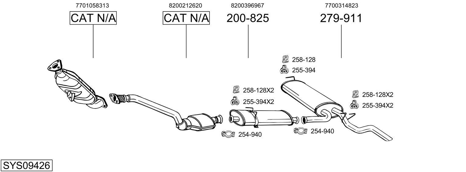 Išmetimo sistema BOSAL SYS09426