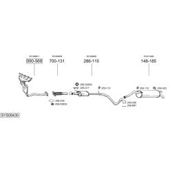 Išmetimo sistema BOSAL SYS09430