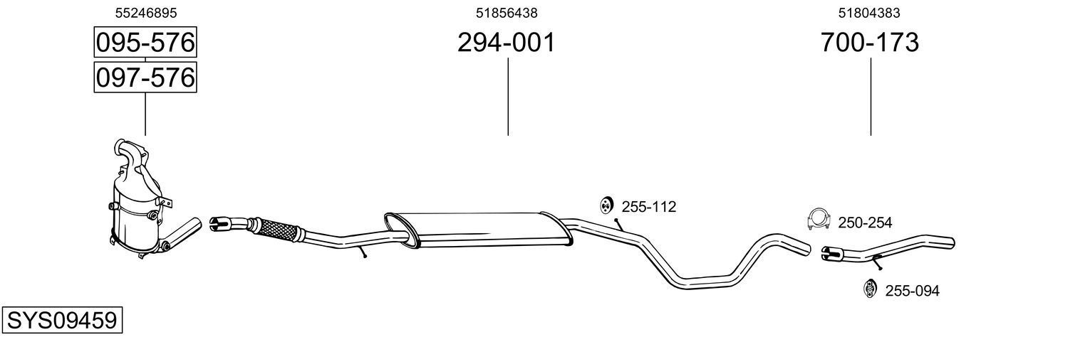 Išmetimo sistema BOSAL SYS09459