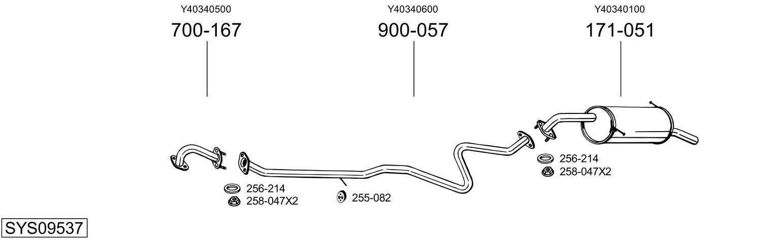 Išmetimo sistema BOSAL SYS09537