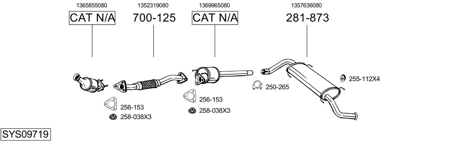 Išmetimo sistema BOSAL SYS09719