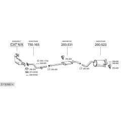 Išmetimo sistema BOSAL SYS09814