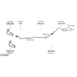 Išmetimo sistema BOSAL SYS09822