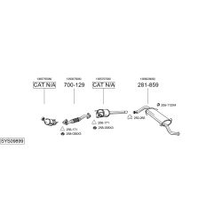 Išmetimo sistema BOSAL SYS09899