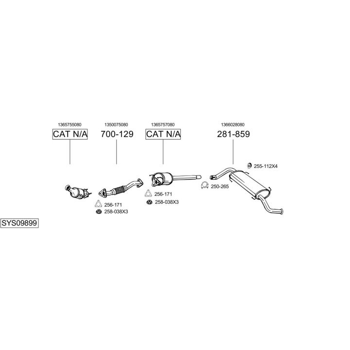 Išmetimo sistema BOSAL SYS09899