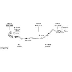 Išmetimo sistema BOSAL SYS09904