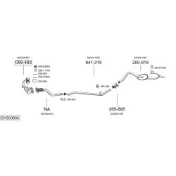 Išmetimo sistema BOSAL SYS09905