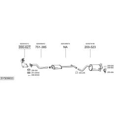 Išmetimo sistema BOSAL SYS09933