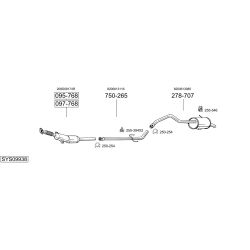 Išmetimo sistema BOSAL SYS09938