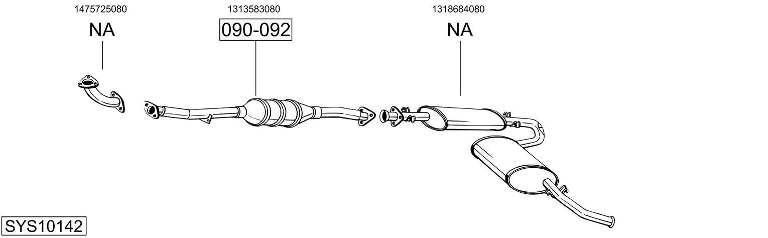 Išmetimo sistema BOSAL SYS10142