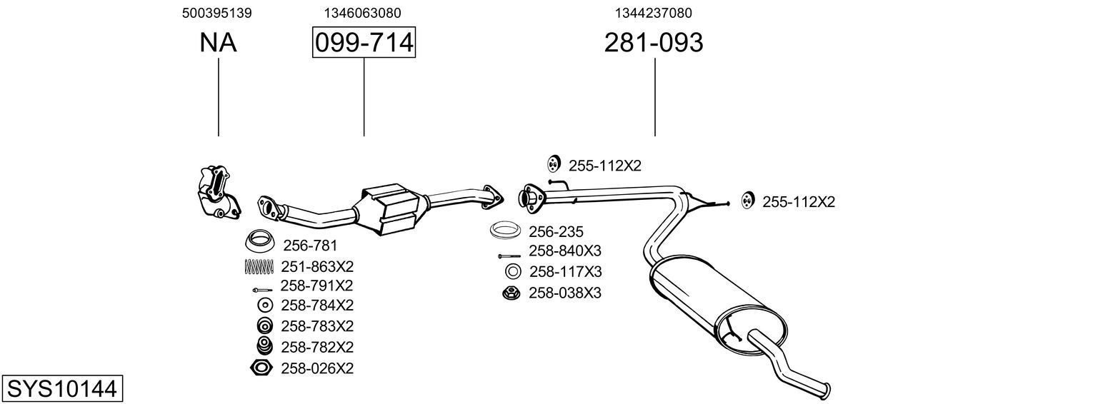 Išmetimo sistema BOSAL SYS10144